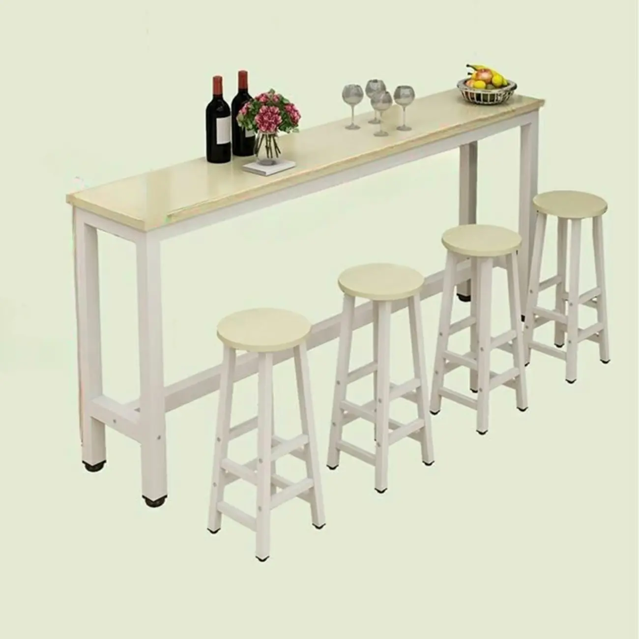 Modern Brown Wooden Fixed Top Bar Tables Image - 5 | homeyfad