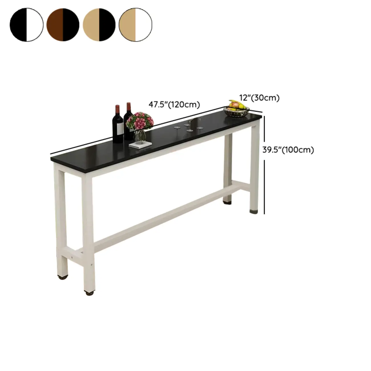 Modern Brown Wooden Fixed Top Bar Tables #size | homeyfad