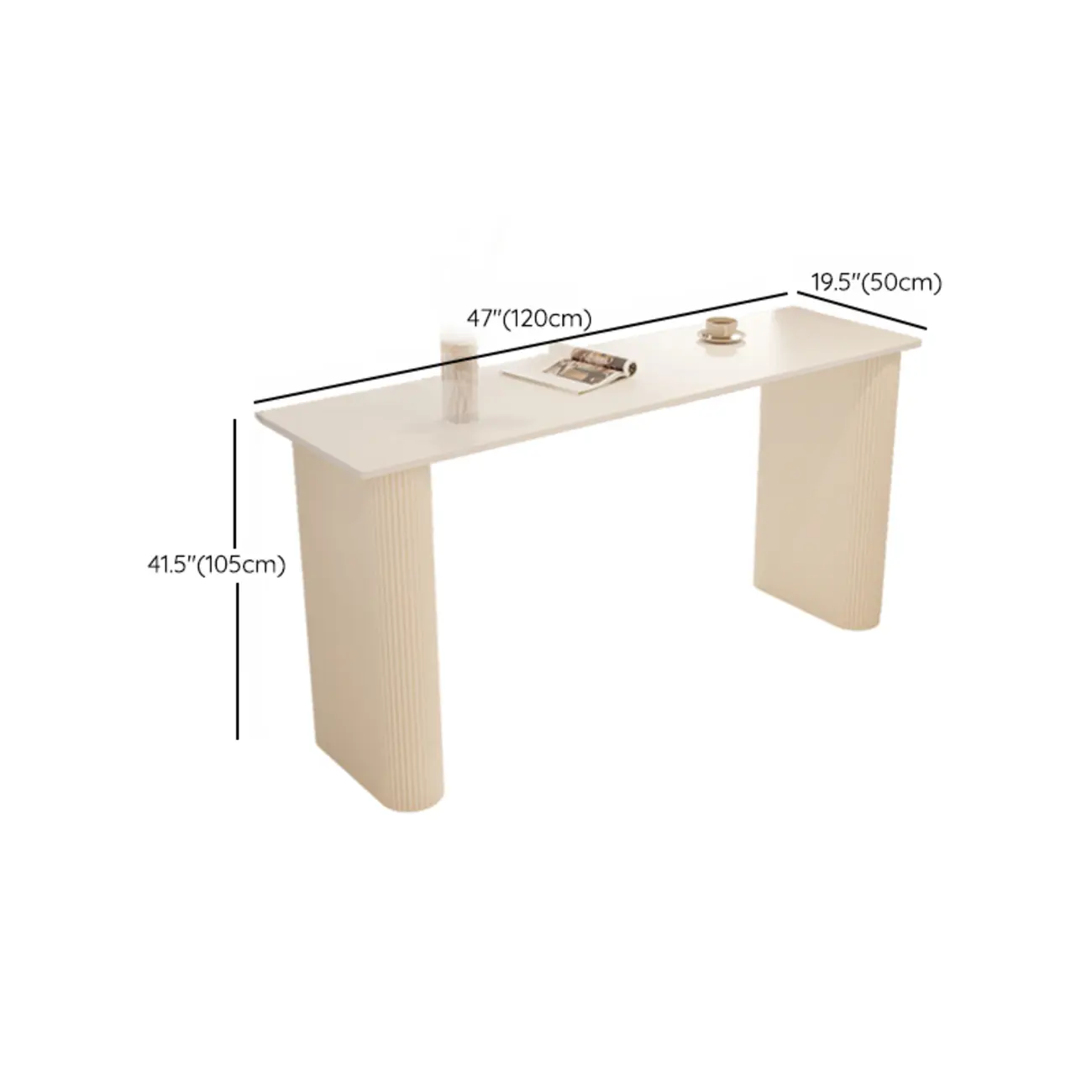 Modern White Stone Top Metal Double Pedestal Bar Tables Image - 11 | homeyfad