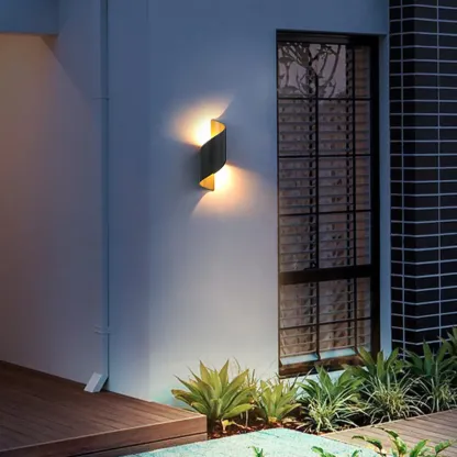 Modern 2-Light Abstract Metal Wall Sconce Image - 1