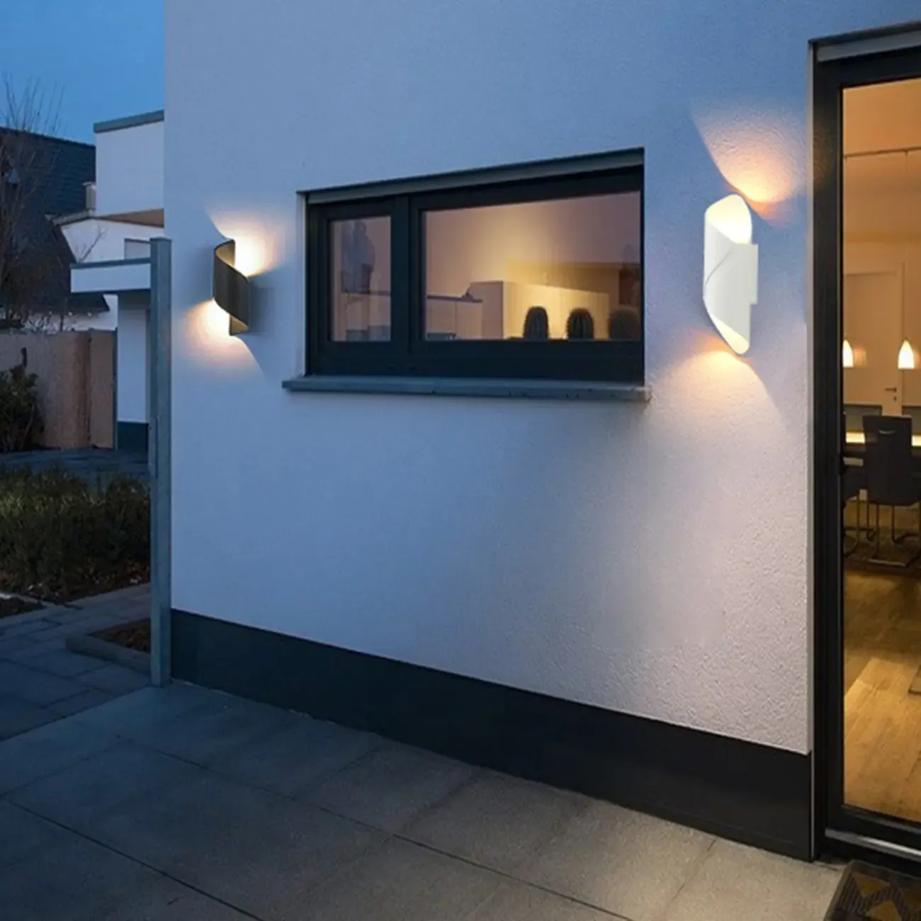 Modern 2-Light Abstract Metal Wall Sconce Image - 3