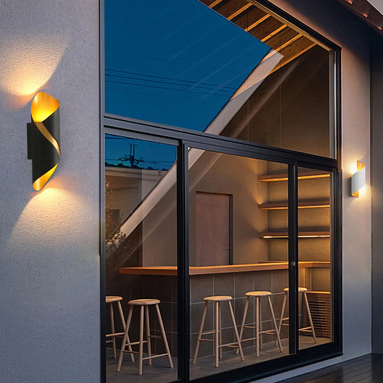 Modern 2-Light Abstract Metal Wall Sconce Image - 4 | homeyfad