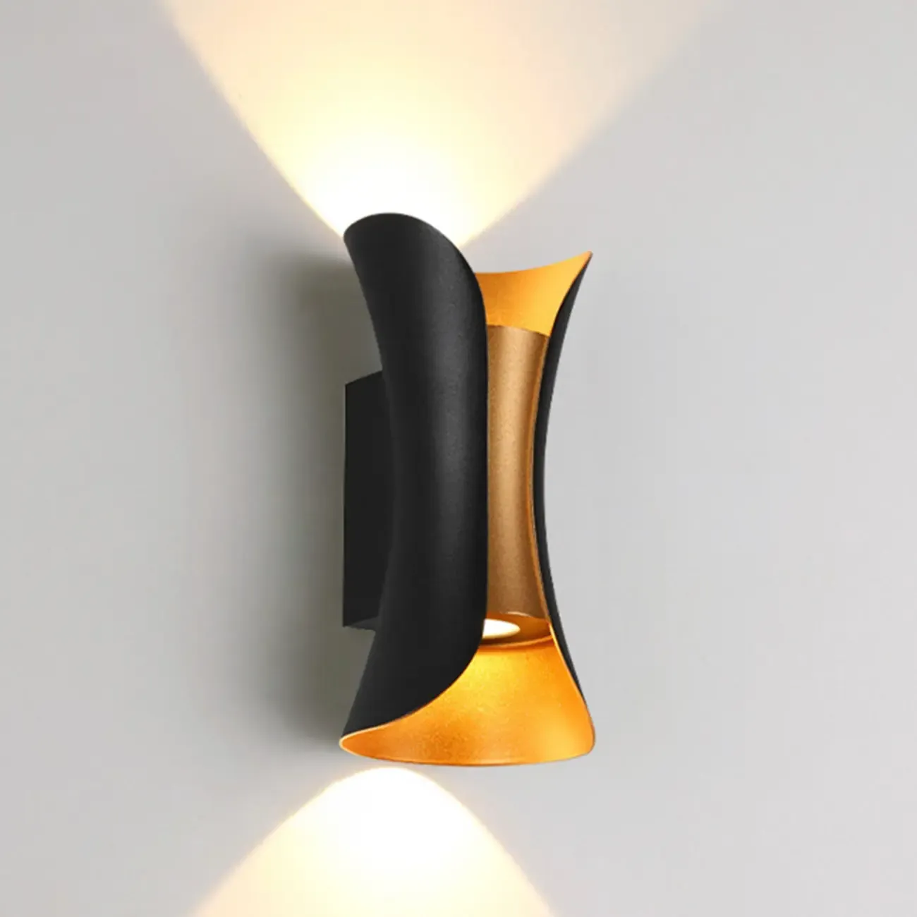 Modern 2-Light Abstract Metal Wall Sconce Image - 6