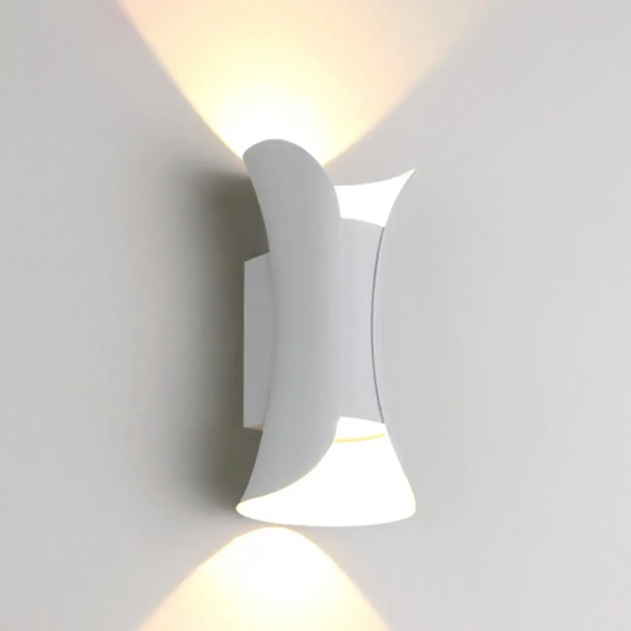 Modern 2-Light Abstract Metal Wall Sconce Image - 11