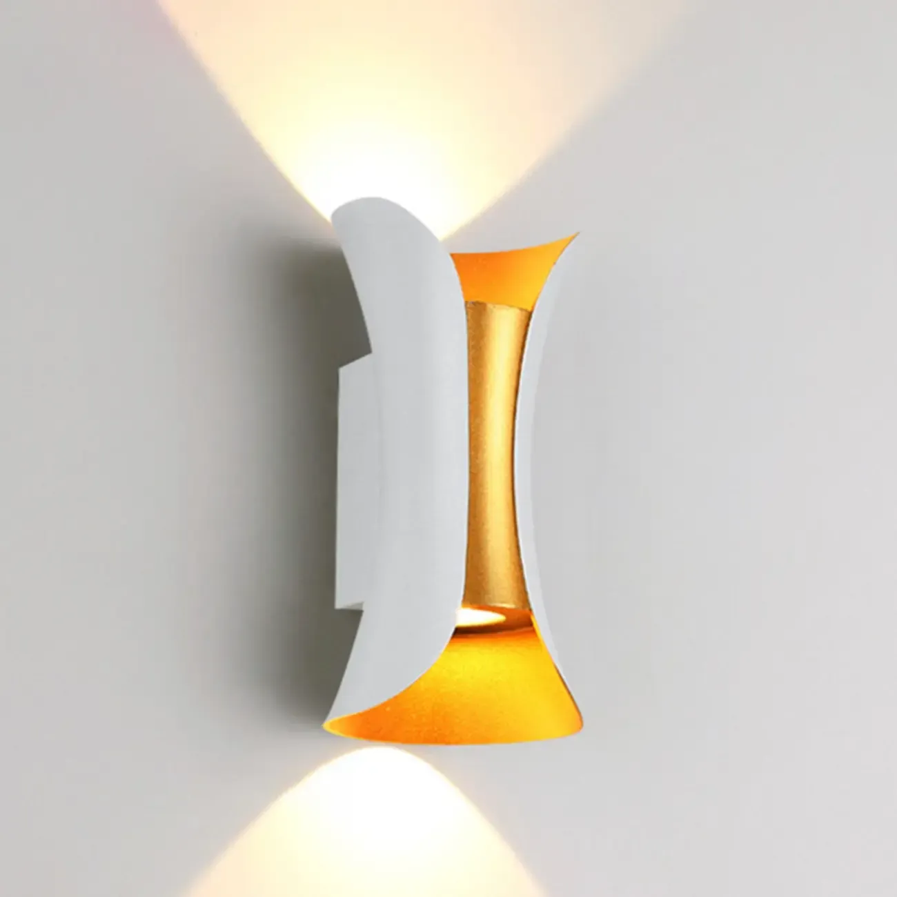 Modern 2-Light Abstract Metal Wall Sconce Image - 13