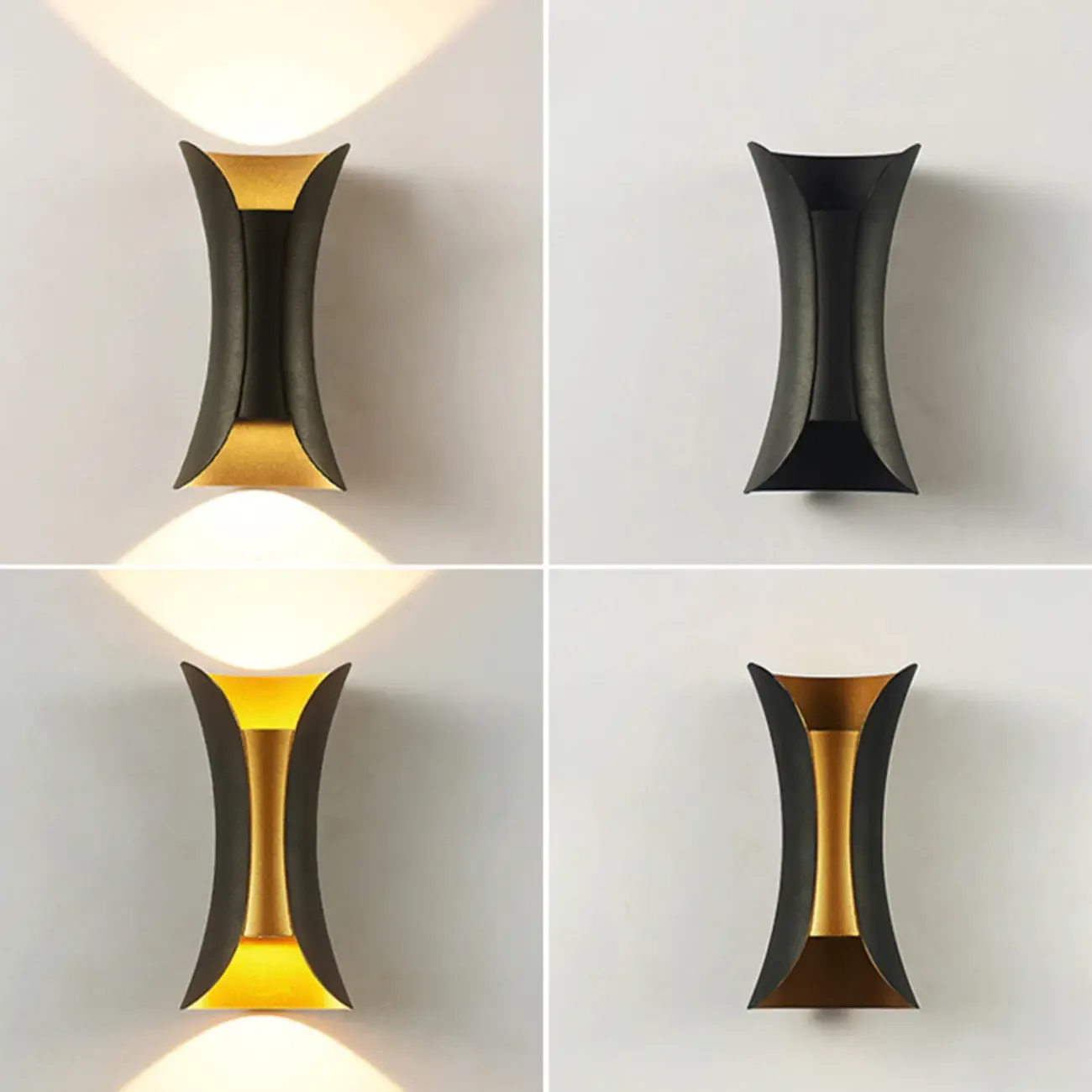 Modern 2-Light Abstract Metal Wall Sconce Image - 18