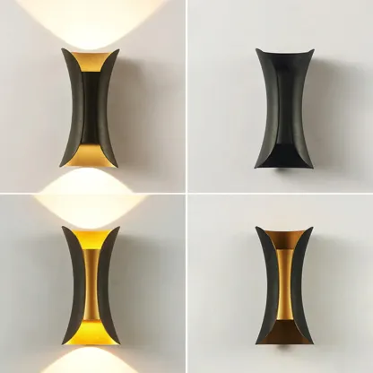 Modern 2-Light Abstract Metal Wall Sconce Image - 18