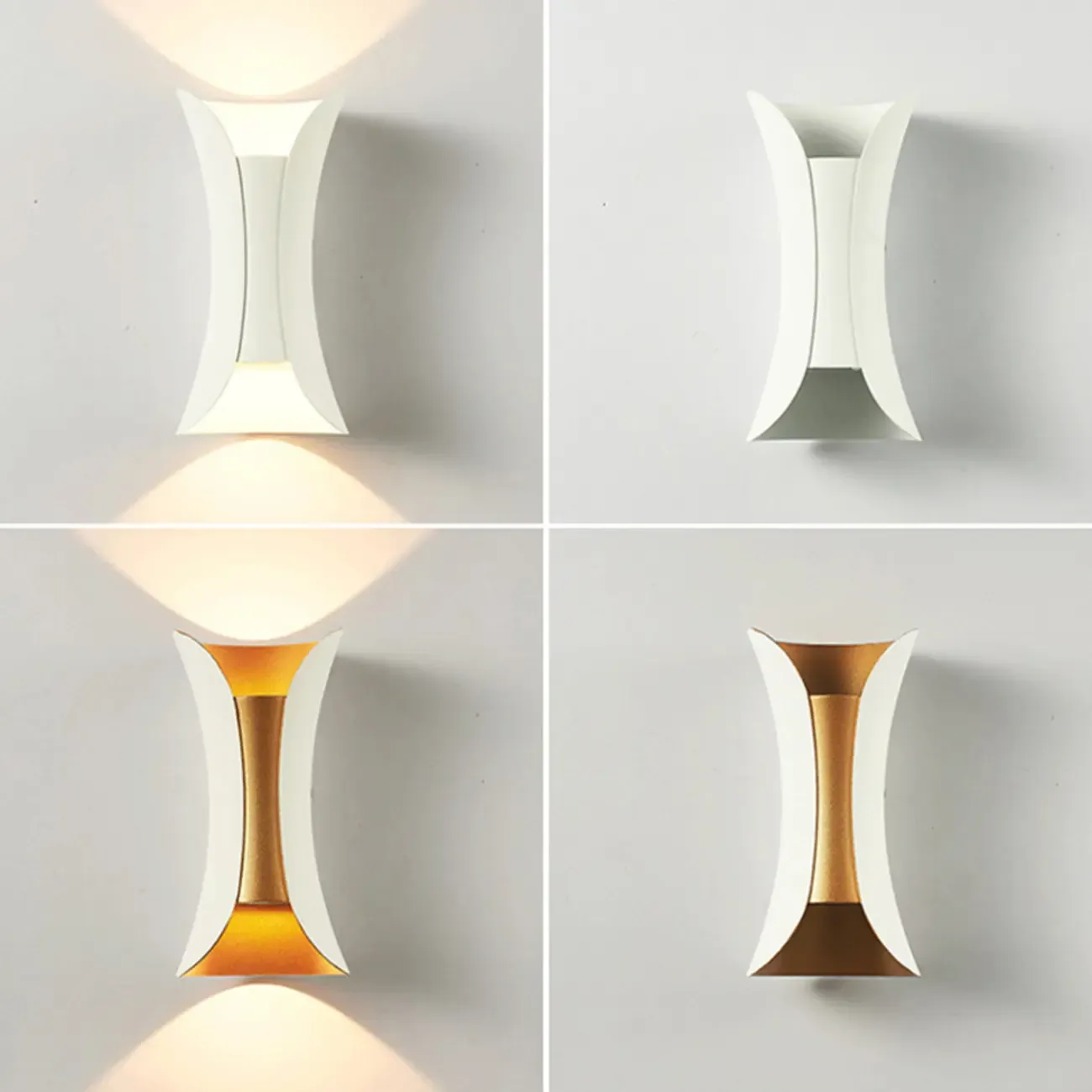 Modern 2-Light Abstract Metal Wall Sconce Image - 19