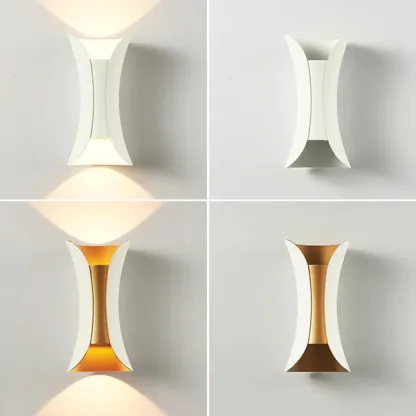 Modern 2-Light Abstract Metal Wall Sconce Image - 19