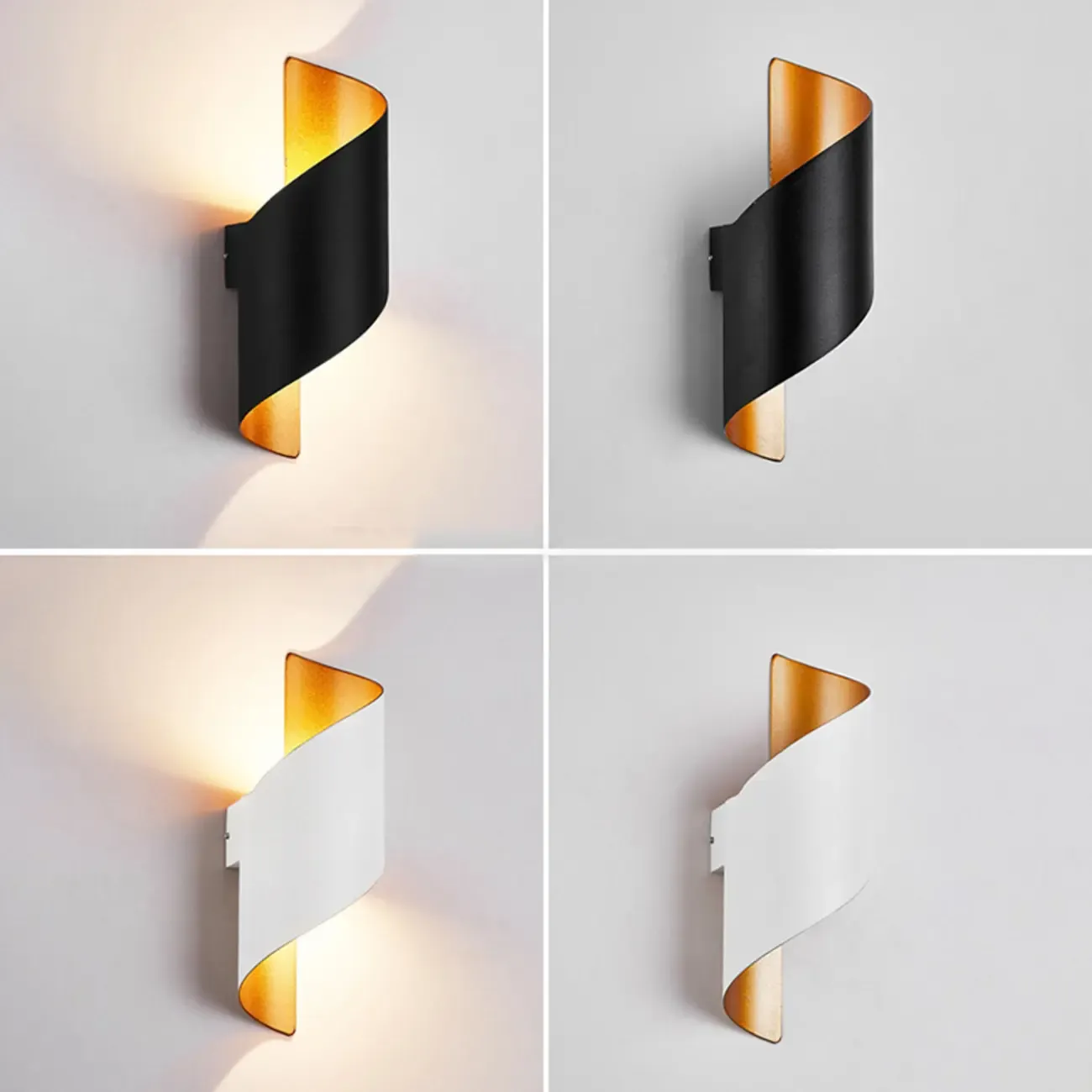 Modern 2-Light Abstract Metal Wall Sconce Image - 20