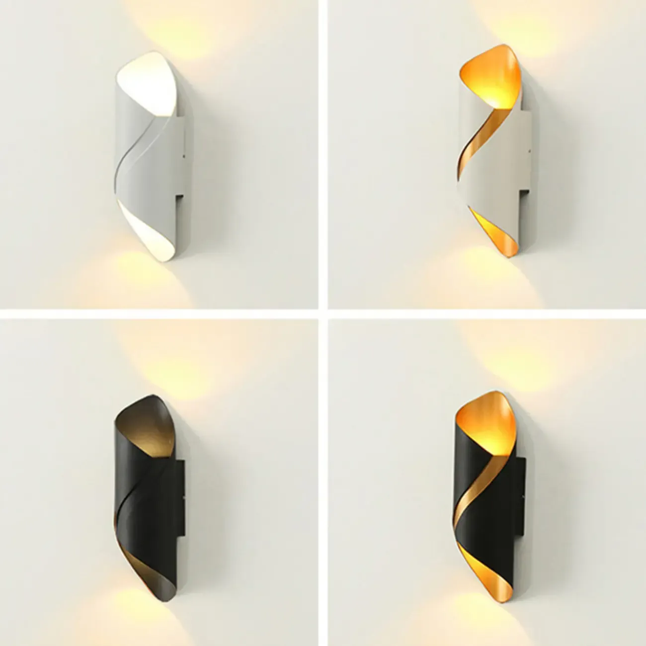 Modern 2-Light Abstract Metal Wall Sconce Image - 21