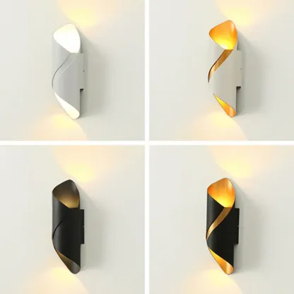 Modern 2-Light Abstract Metal Wall Sconce Image - 21