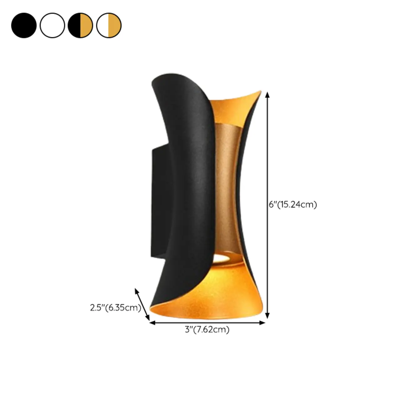 Modern 2-Light Abstract Metal Wall Sconce #size | homeyfad