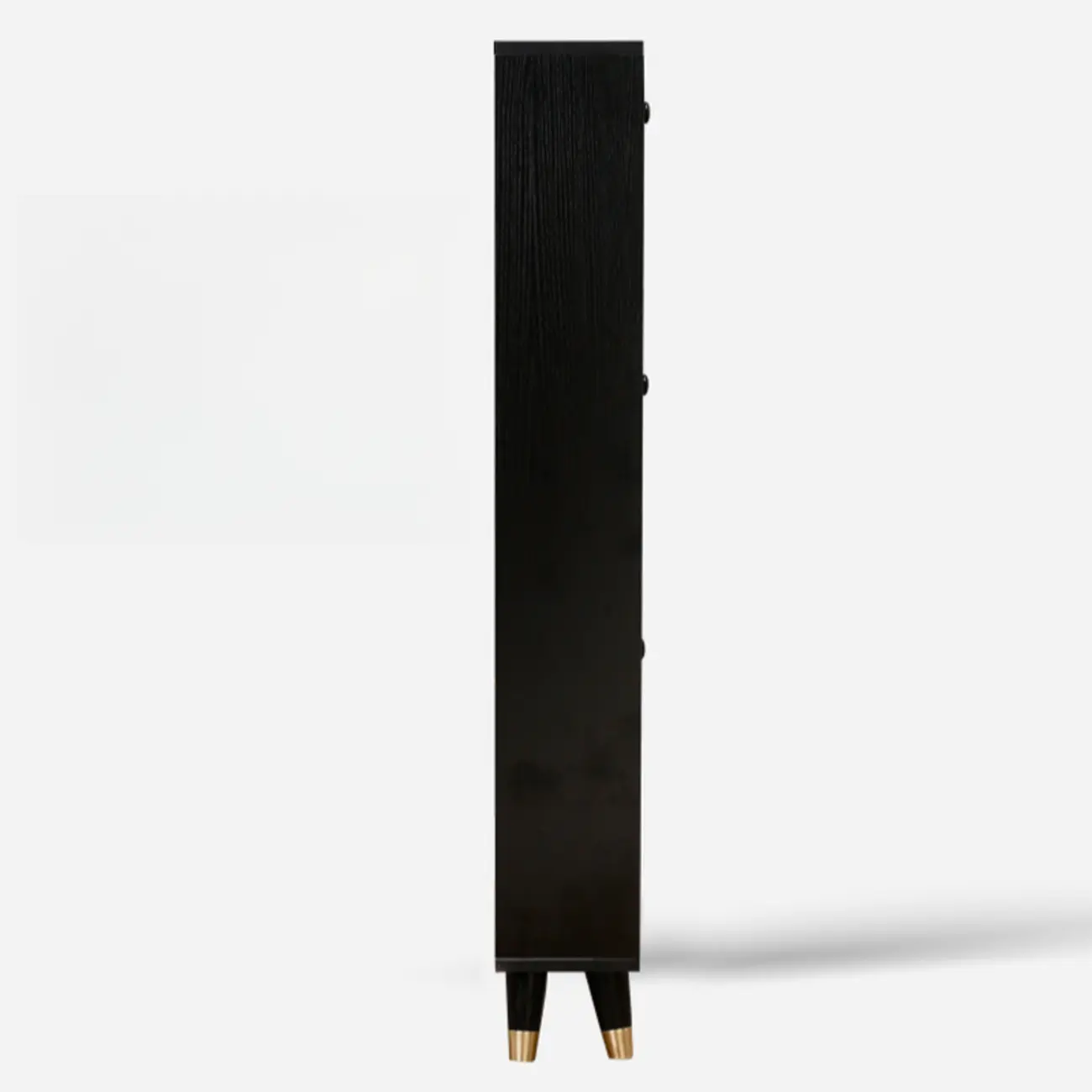 Black Drop Front Shoe Cabinet with Sliding Doors Image - 8 | homeyfad