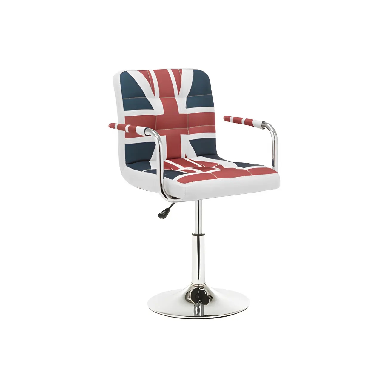 Adjustable Black Leather Swivel Armrest Bar Stools with Back Image - 21 | homeyfad