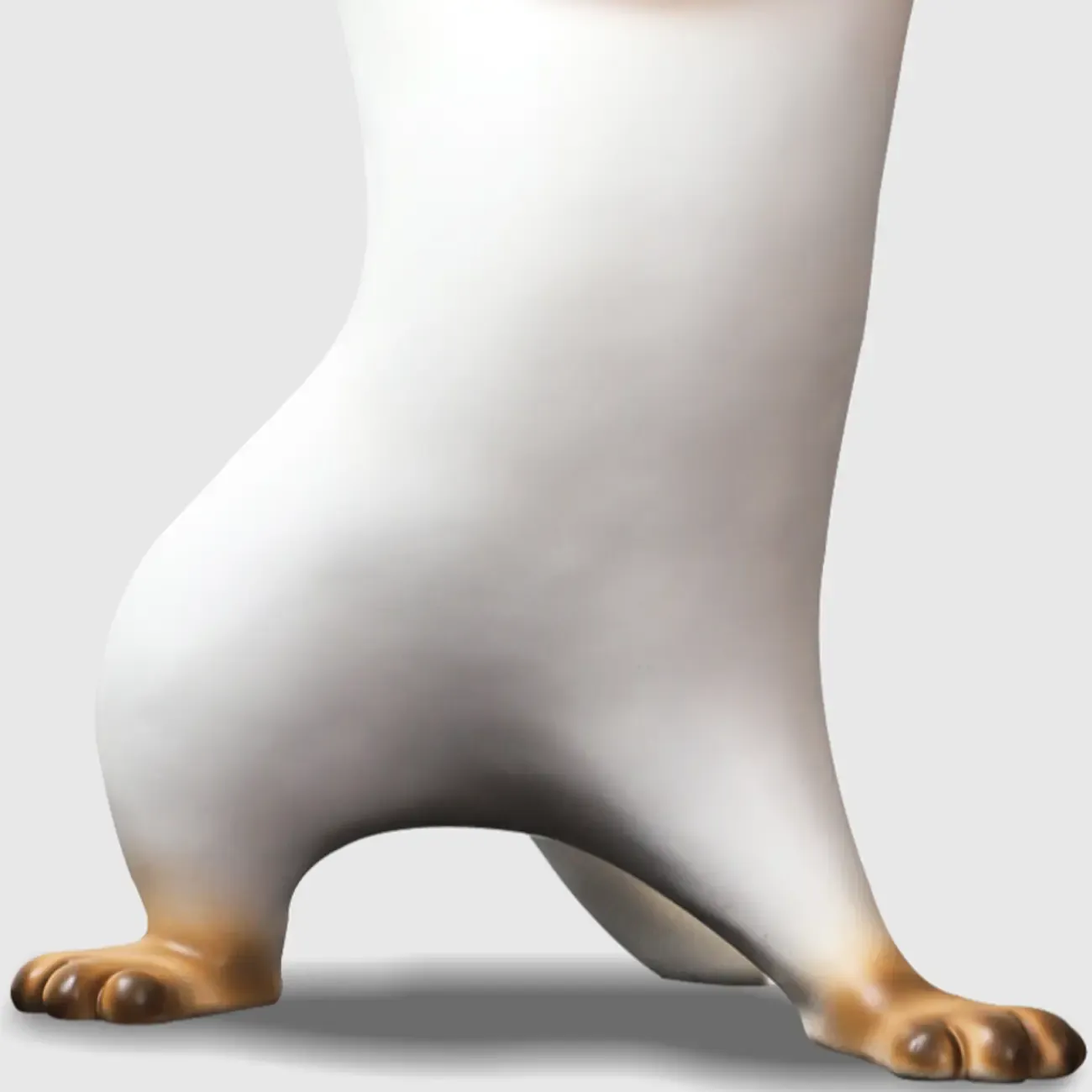 Round Metal End Table with Figurine Base for Modern Decor Image - 12