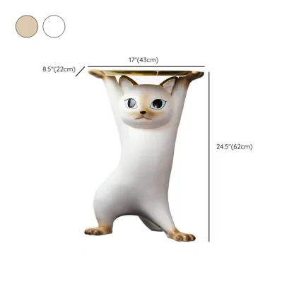 Round Metal End Table with Figurine Base for Modern Decor #size