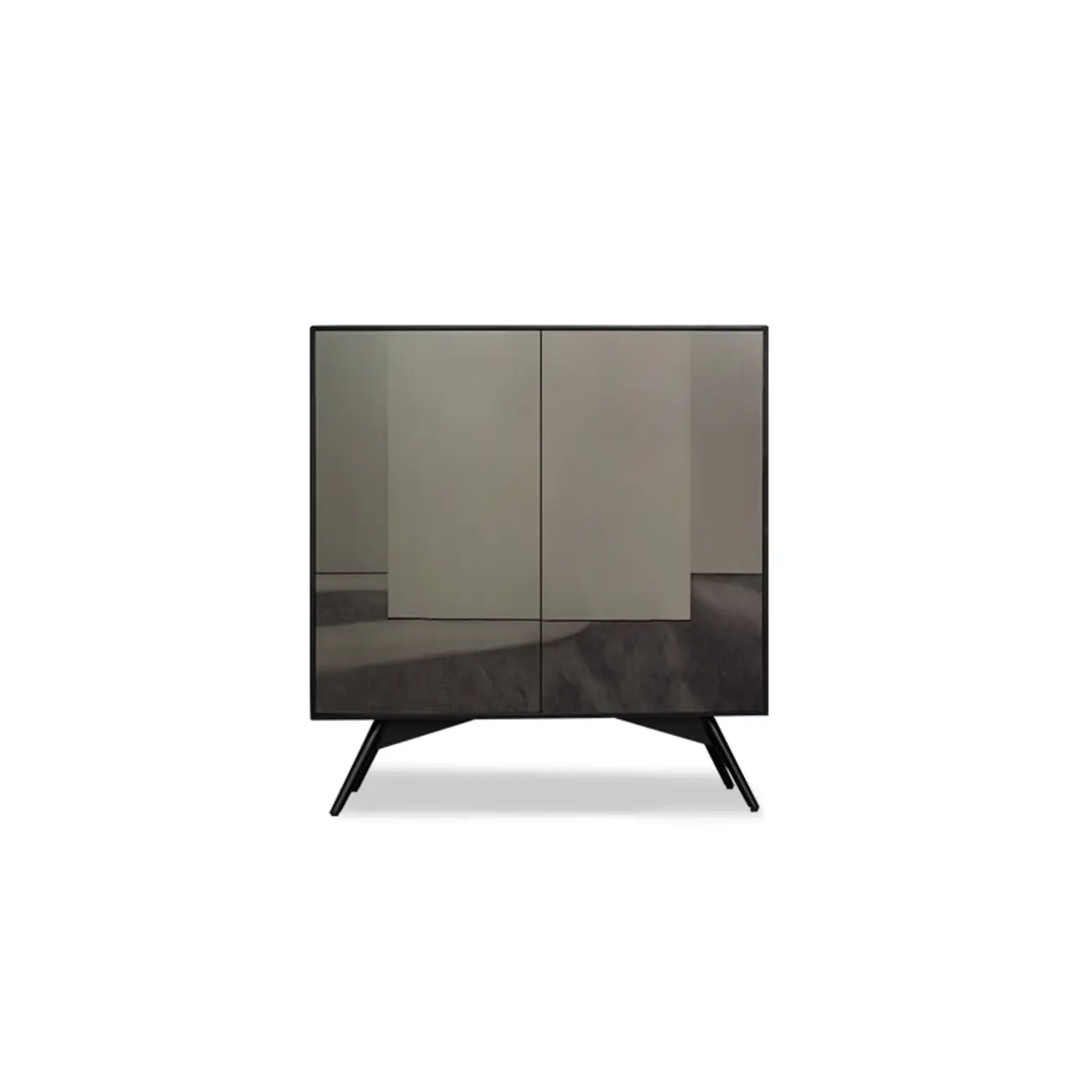 Elegant Grey Shoe Cabinet with Doors & Adjustable Shelves Image - 4 | homeyfad