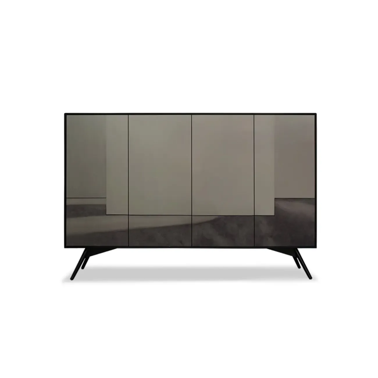 Elegant Grey Shoe Cabinet with Doors & Adjustable Shelves Image - 7