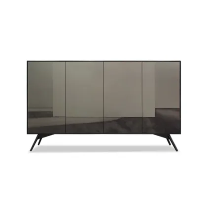 Elegant Grey Shoe Cabinet with Doors & Adjustable Shelves Image - 8