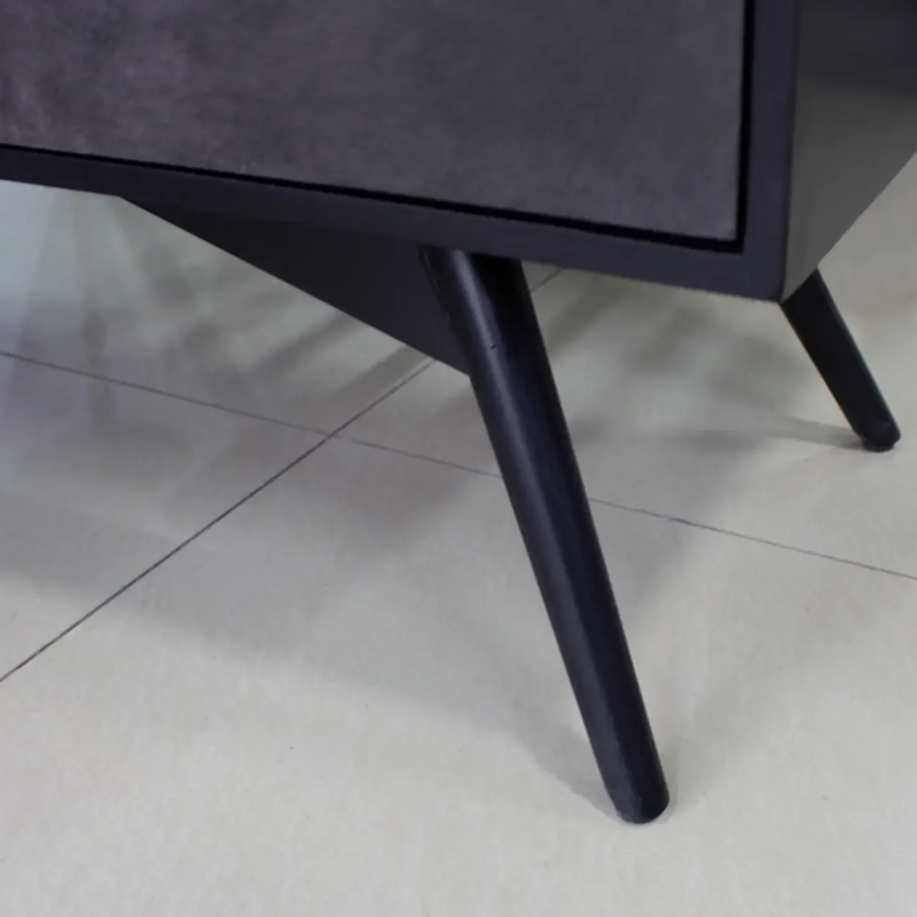 Elegant Grey Shoe Cabinet with Doors & Adjustable Shelves Image - 9