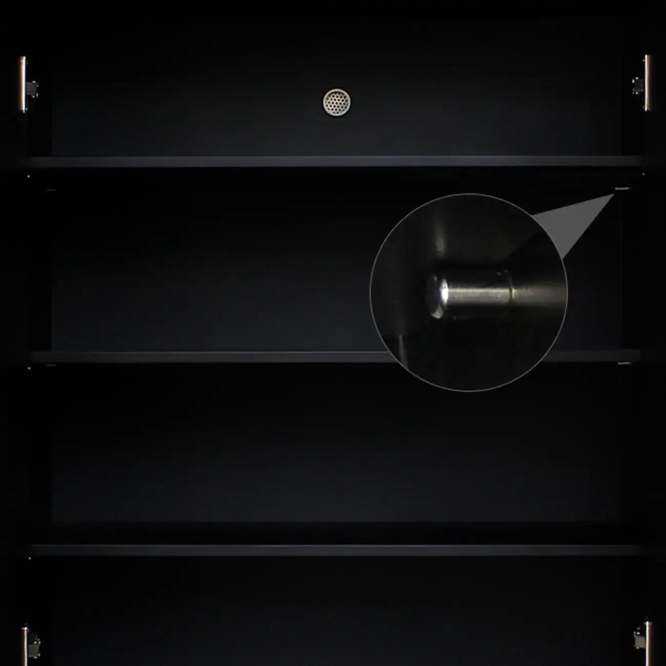 Elegant Grey Shoe Cabinet with Doors & Adjustable Shelves Image - 10