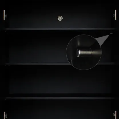 Elegant Grey Shoe Cabinet with Doors & Adjustable Shelves Image - 10