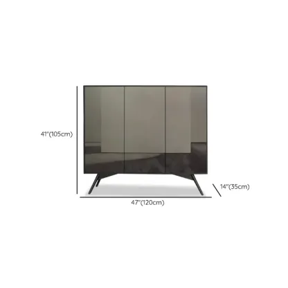 Elegant Grey Shoe Cabinet with Doors & Adjustable Shelves #size