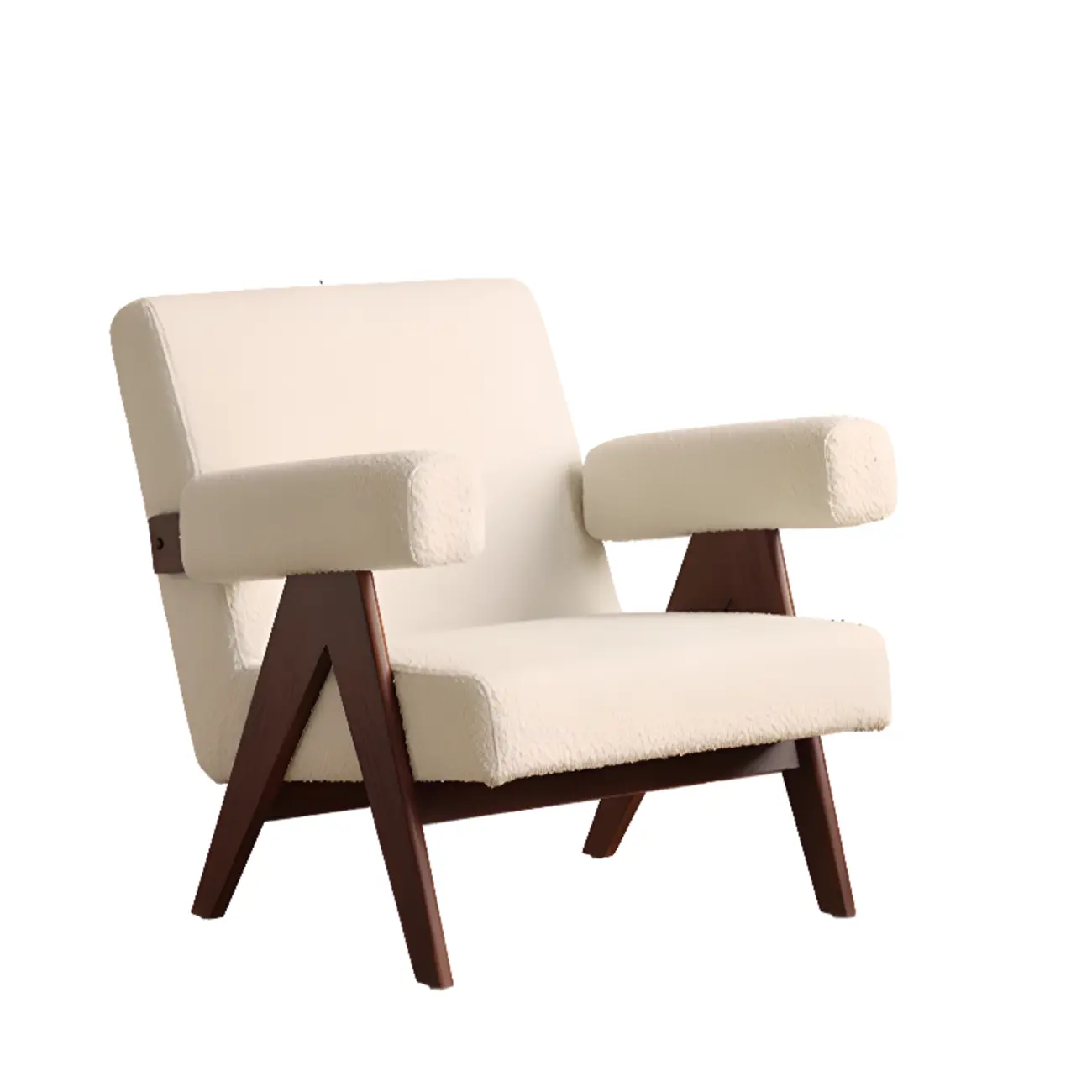 Durable Leather Accent Chair with Ergonomics for Living Room Image - 11 | homeyfad