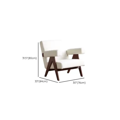 Durable Leather Accent Chair with Ergonomics for Living Room Image - 14