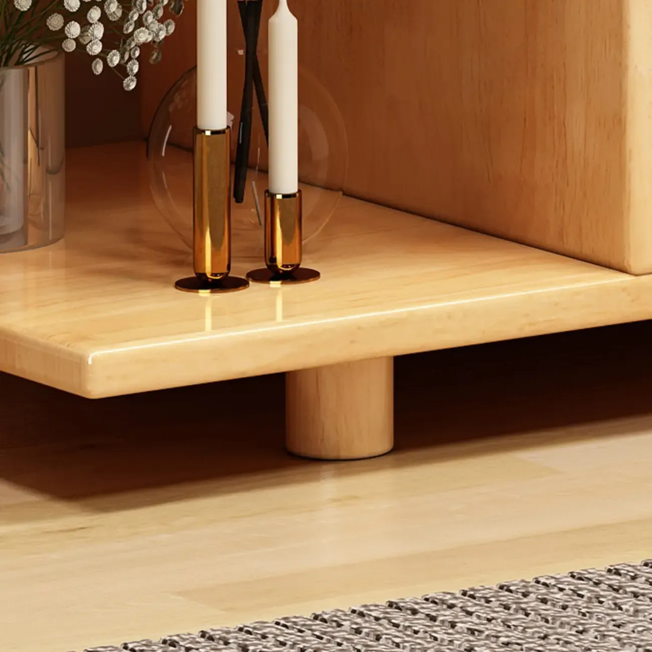 63" Scandinavian Vertical 5-tier Wood Open Back Bookcase Image - 7