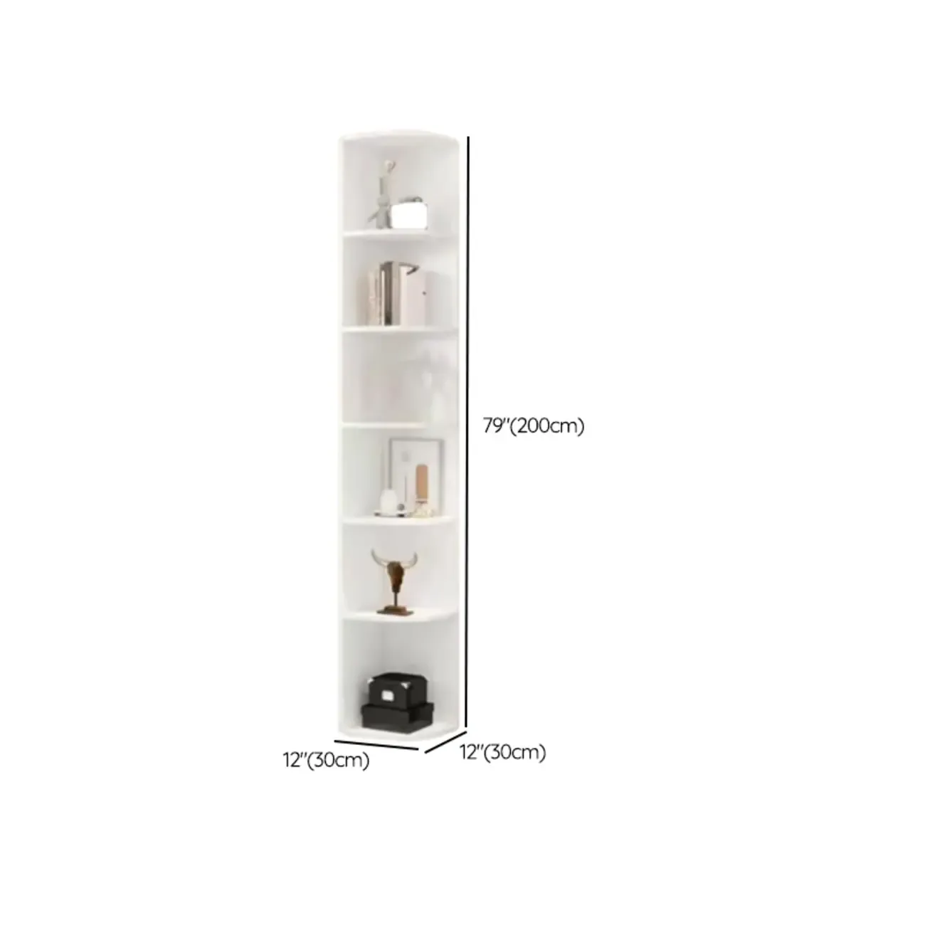 White Modern Display Bookcase with Storage Cabinet Image - 16