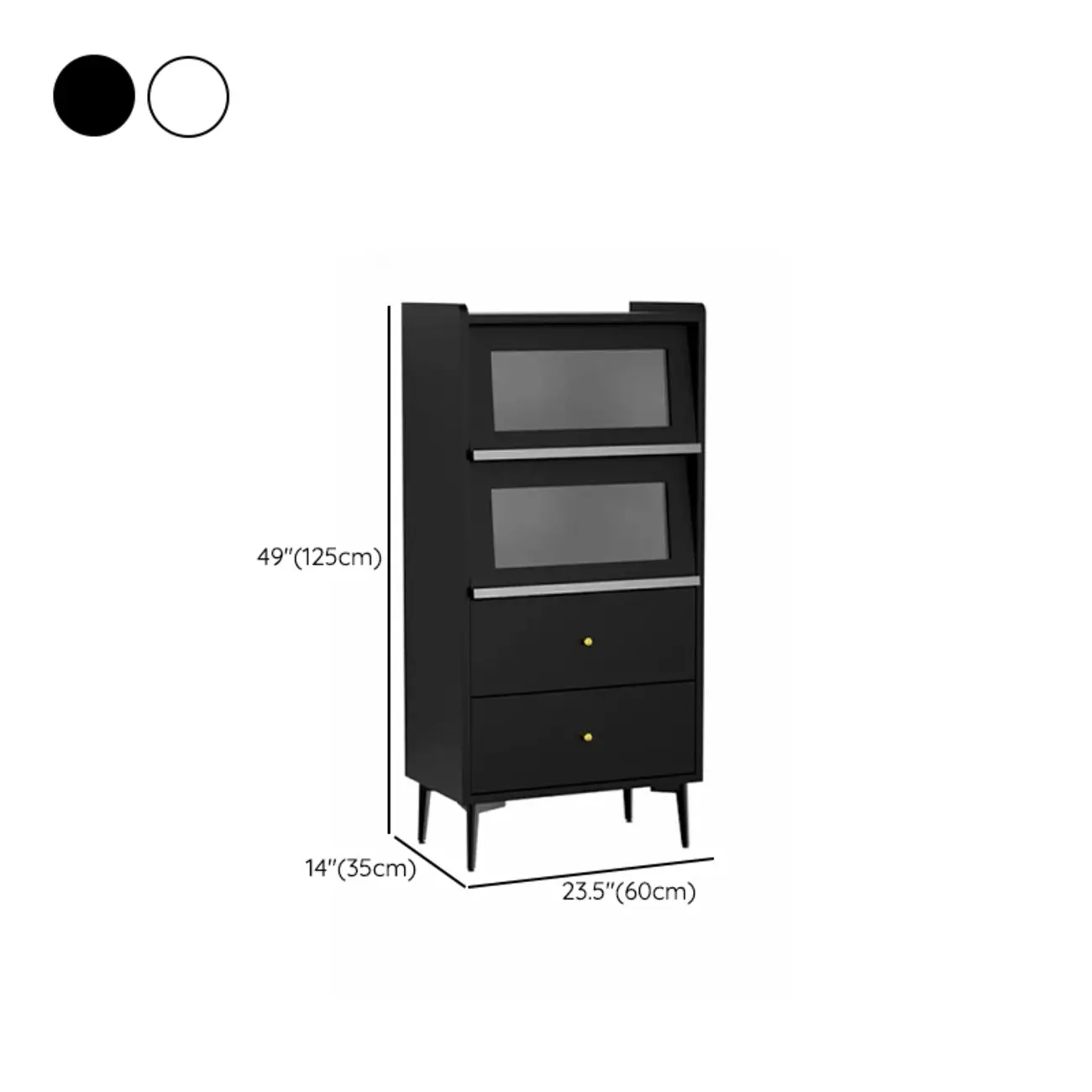 Modern Black Wood Flipped Glass Display Storage Cabinet #size | homeyfad