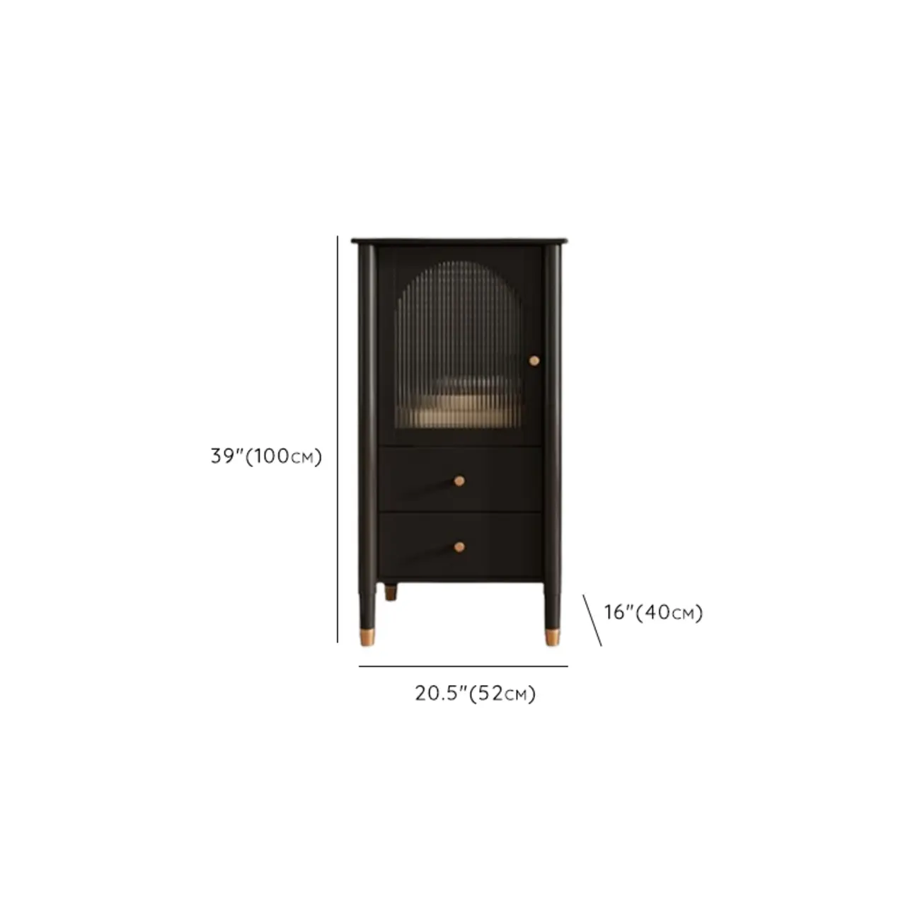 Modern Black Gold Wood Adjustable Shelves Glass Door Cabinet #size | homeyfad