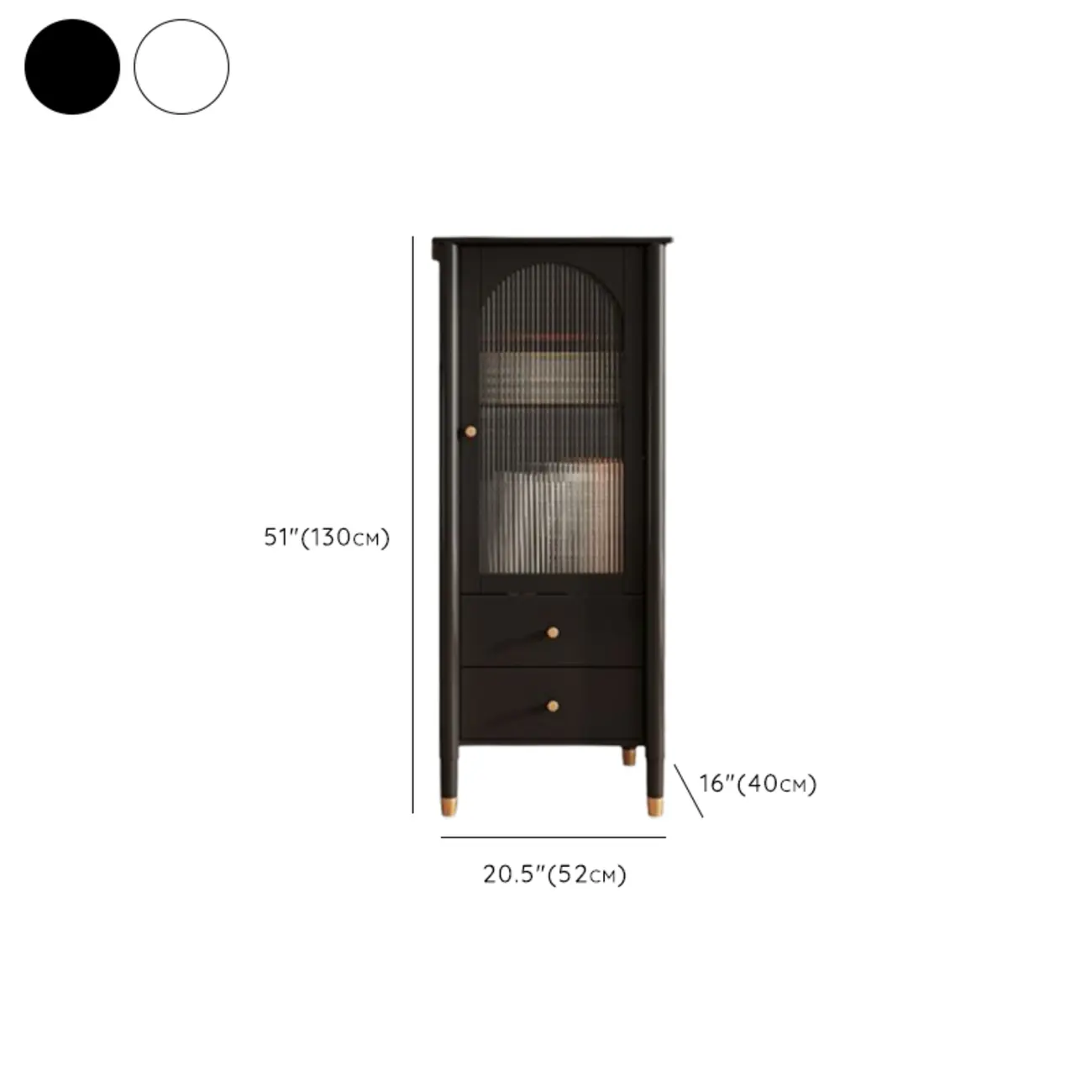Modern Black Gold Wood Adjustable Shelves Glass Door Cabinet Image - 14 | homeyfad
