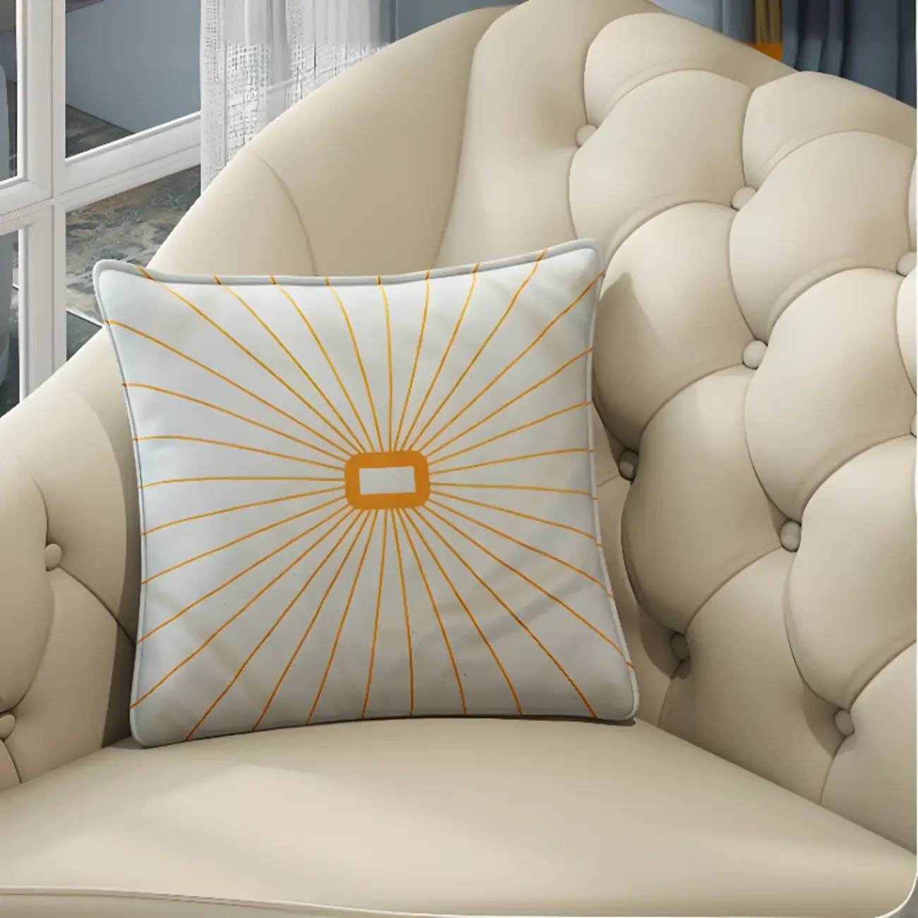 Luxurious Upholstered Chaise Lounge with Nailhead trim for Home Image - 10