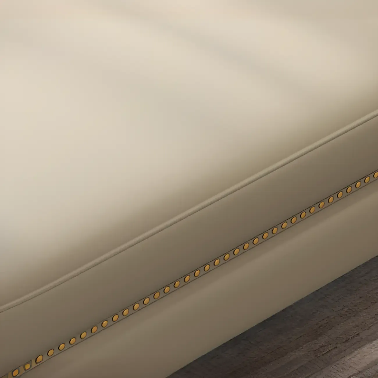 Luxurious Upholstered Chaise Lounge with Nailhead trim for Home Image - 11