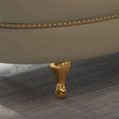 Luxurious Upholstered Chaise Lounge with Nailhead trim for Home Image - 13
