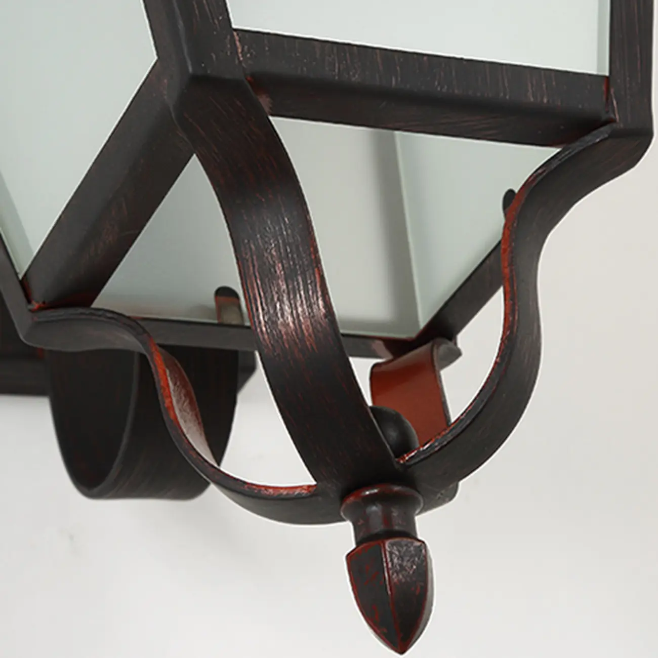 Vintage Black Outdoor Wall Light with Geometric Glass Image - 14 | homeyfad