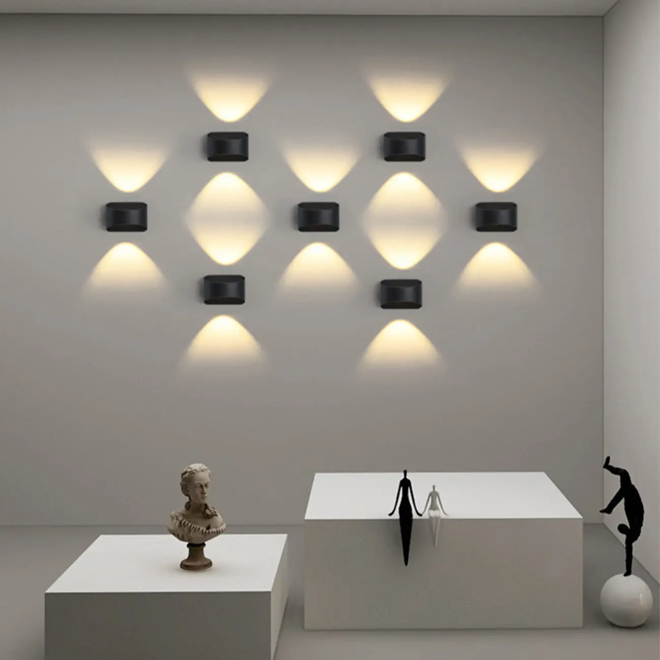 Modern Warm Light Black Metal Wall Sconce Image - 2 | homeyfad