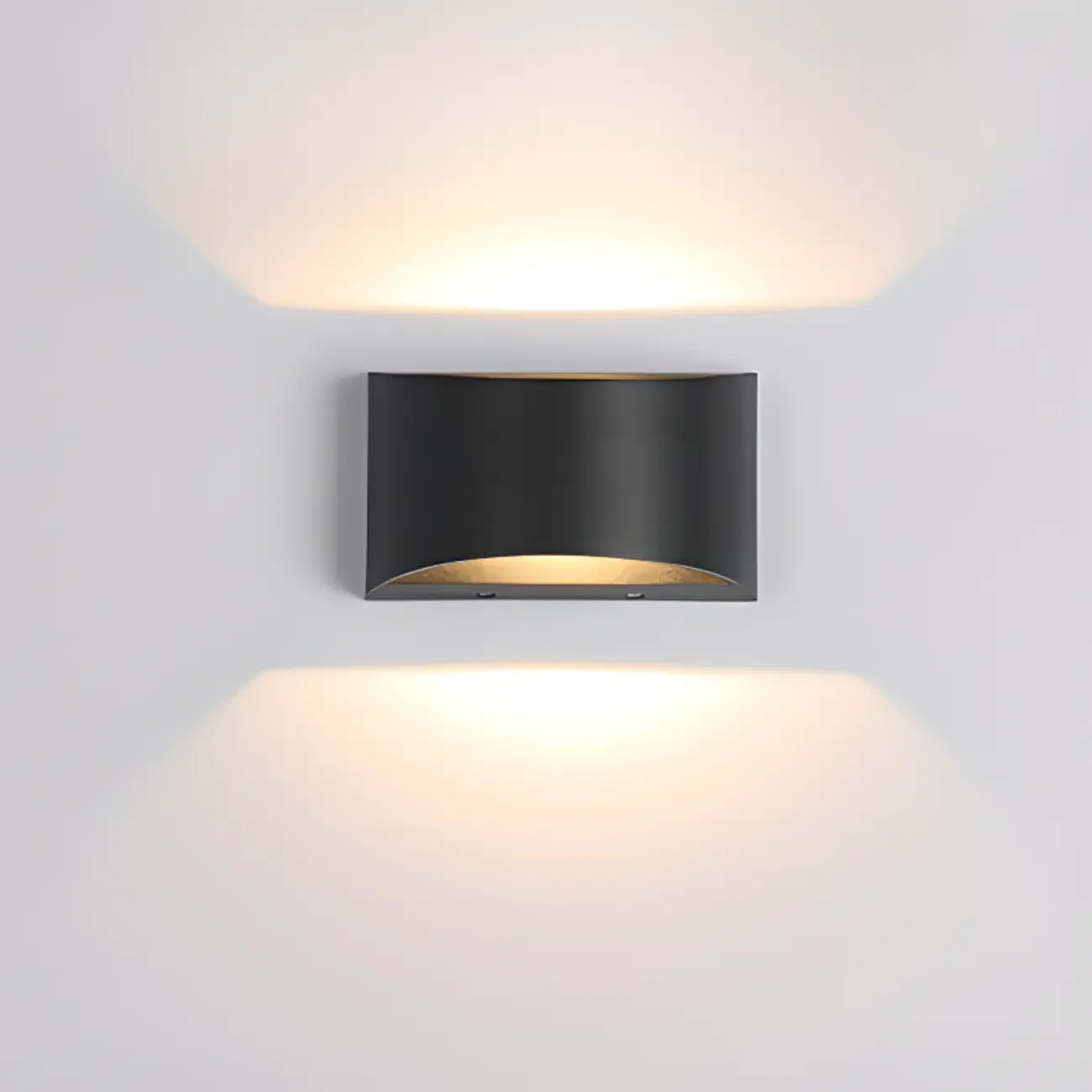 Modern Warm Light Black Metal Wall Sconce Image - 6