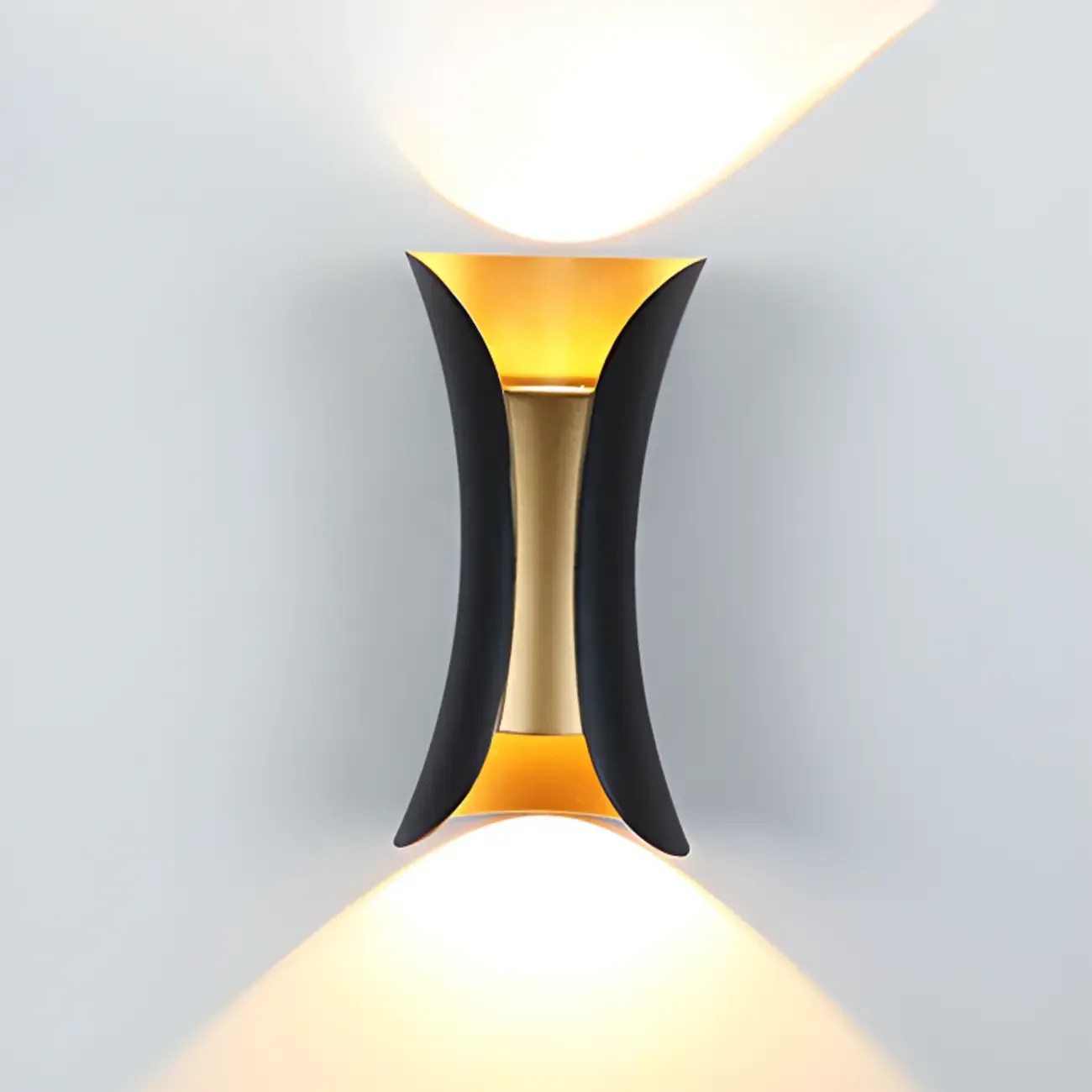 Modern Warm Light Black Metal Wall Sconce Image - 8