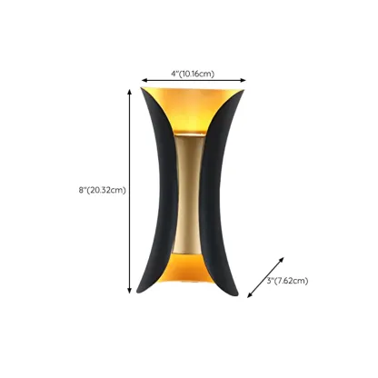 Modern Warm Light Black Metal Wall Sconce Image - 13