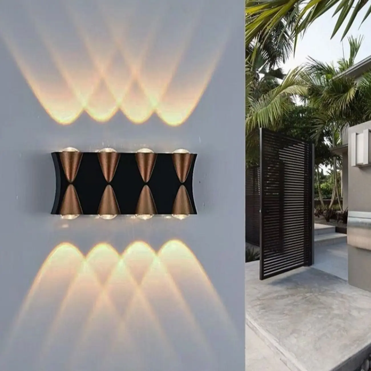 Multi-Light Metal Glass Charming Wall Sconce Image - 5 | homeyfad