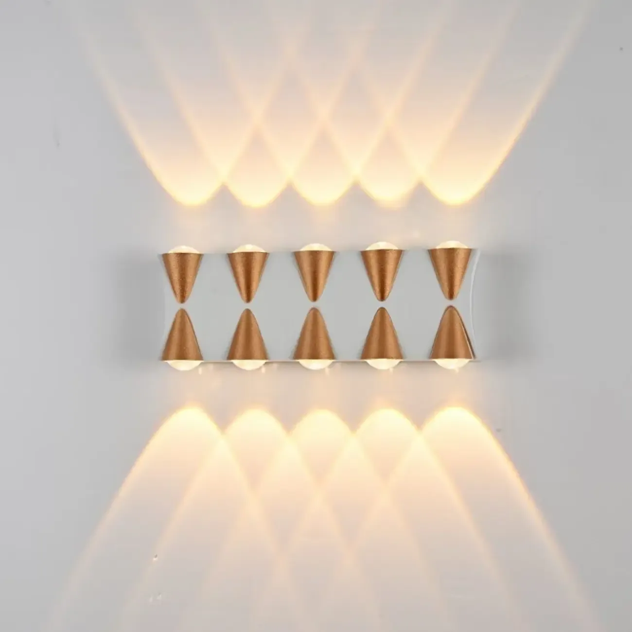 Multi-Light Metal Glass Charming Wall Sconce Image - 7