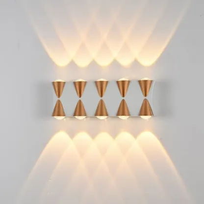 Multi-Light Metal Glass Charming Wall Sconce Image - 7