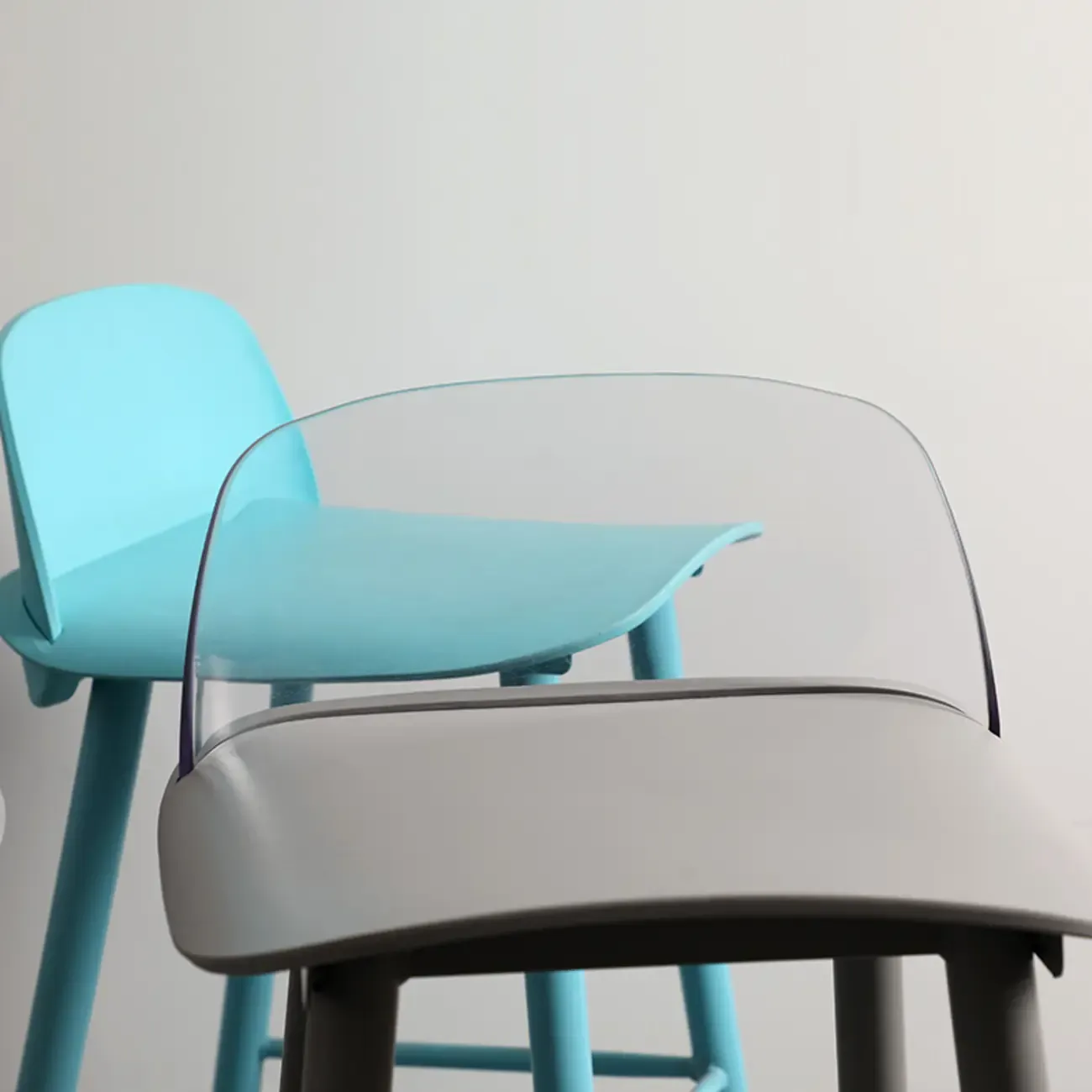 Contemporary Plastic Saddle Seat Low Back Bar Stools Image - 17