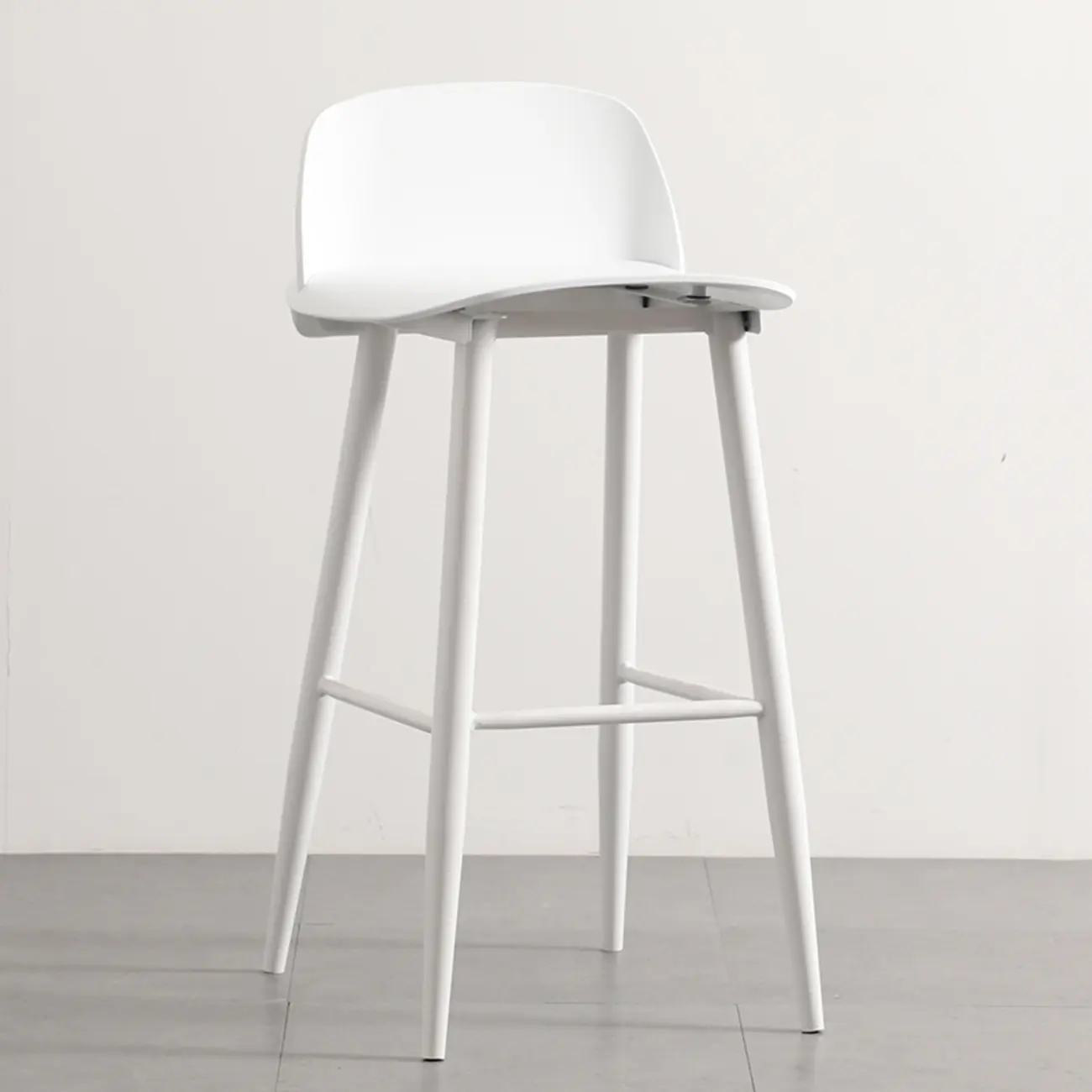 Contemporary Plastic Saddle Seat Low Back Bar Stools Image - 3 | homeyfad