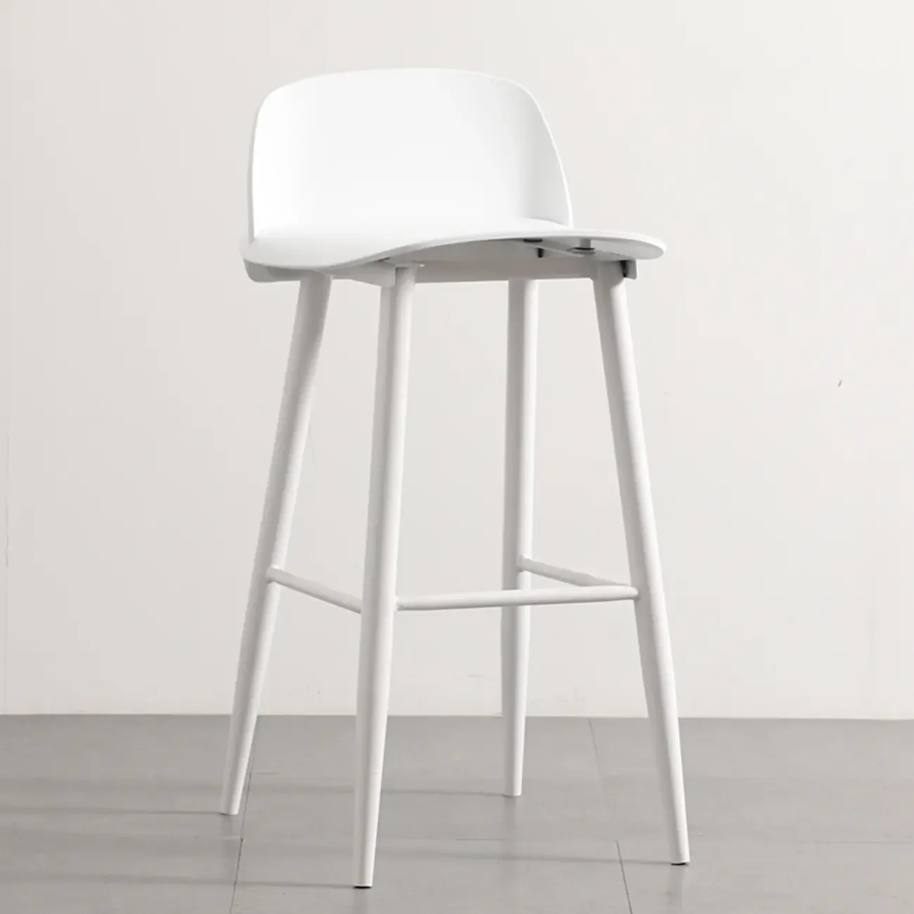 Contemporary Plastic Saddle Seat Low Back Bar Stools Image - 3