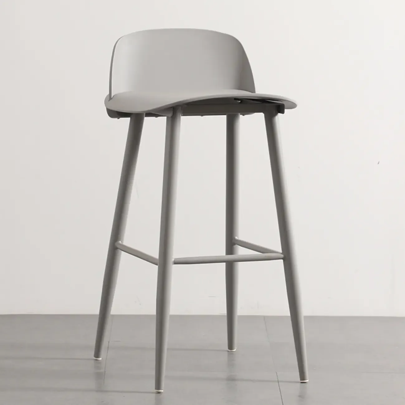 Contemporary Plastic Saddle Seat Low Back Bar Stools Image - 4